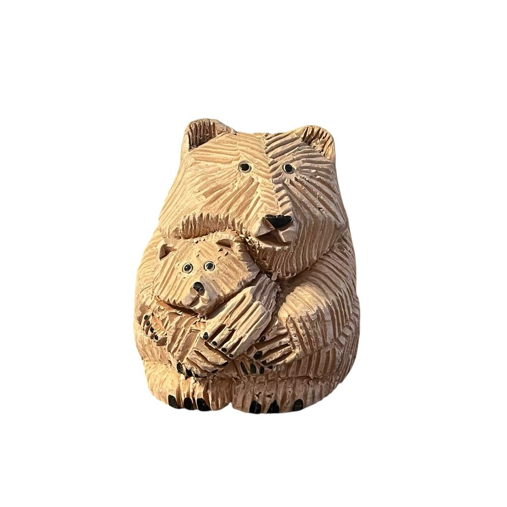 Artesania Rinconada Mom Bear with Cub Figurine